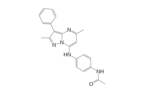 N-{4-[(2,5-dimethyl-3-phenylpyrazolo[1,5-a]pyrimidin-7-yl)amino]phenyl}acetamide