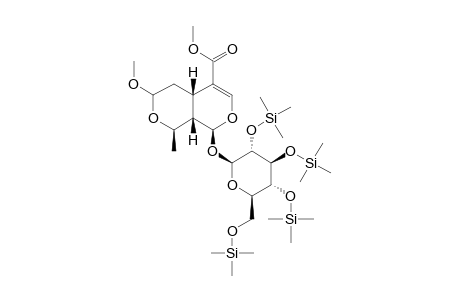 1H,3H-Pyrano[3,4-C]pyran-5-carboxylic acid, 8-(.beta.-D-glucopyranosyloxy)-4,4A,8,8A-tetrahydro-3-methoxy-1-methyl-, methyl ester, (1R,4as,8S,8as)-, 4tms derivative