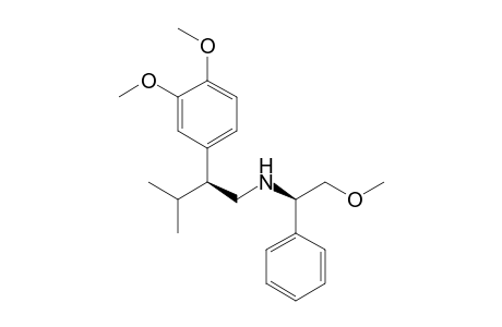 (2S)-2-(3,4-dimethoxyphenyl)-N-[(1R)-2-methoxy-1-phenyl-ethyl]-3-methyl-butan-1-amine