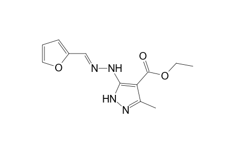 5-(furfurylidenehydrazino)-3-methylpyrazole-4-carboxylic acid, ethyl ester