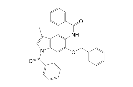 N,1-dibenzoyl-5-amino-6-(benzyloxy)-3-methylindole