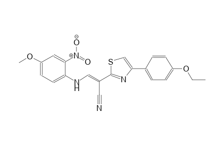 (2E)-2-[4-(4-ethoxyphenyl)-1,3-thiazol-2-yl]-3-(4-methoxy-2-nitroanilino)-2-propenenitrile