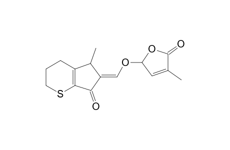 3-Methyl-5-(5'-methyl-7'-oxo-3',4;-dihydrocyclopenta[b]thiopyran-6(2H,5H,7H)-ylidene)methoxy]-furan-2(5H)-one