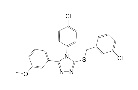 3-[5-[(3-chlorobenzyl)sulfanyl]-4-(4-chlorophenyl)-4H-1,2,4-triazol-3-yl]phenyl methyl ether
