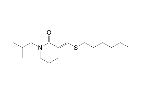 3(E)-[(Hexylsulfanyl)methylene]-1-isobutyl-2-piperidinone