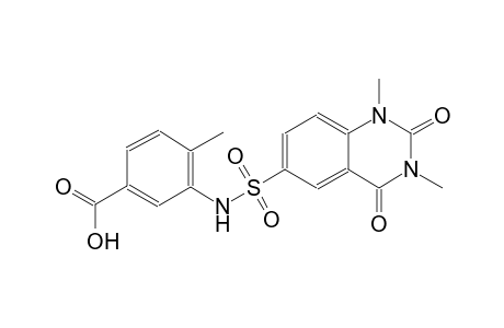 3-{[(1,3-dimethyl-2,4-dioxo-1,2,3,4-tetrahydro-6-quinazolinyl)sulfonyl]amino}-4-methylbenzoic acid