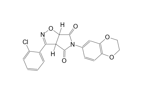 (3aR,6aS)-3-(2-chlorophenyl)-5-(2,3-dihydro-1,4-benzodioxin-6-yl)-3aH-pyrrolo[3,4-d]isoxazole-4,6(5H,6aH)-dione