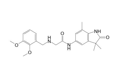 2-[(2,3-dimethoxyphenyl)methylamino]-N-(3,3,7-trimethyl-2-oxidanylidene-1H-indol-5-yl)ethanamide