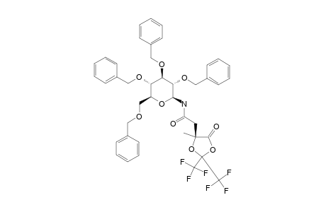 N-(2,3,4,6-TETRA-O-BENZYL-BETA-D-GLUCOPYRANOSYL)-2-[(5-S)-5-METHYL-4-OXO-2,2-BIS-(TRIFLUOROMETHYL)-1,3-DIOXOLAN-5-YL]-ACETAMIDE;MAJOR_ISOMER