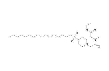 Glycine, N-[2-[4-(hexadecylsulfonyl)-1-piperazinyl]acetyl]-N-methyl-, ethyl ester
