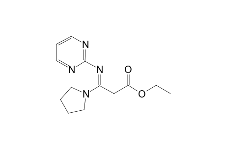 Ethyl 3-(pyrrolidin-1'-yl)-3-(pyrimidin-2'-ylimino)propanoate
