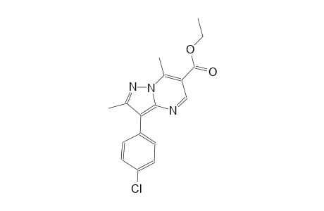 pyrazolo[1,5-a]pyrimidine-6-carboxylic acid, 3-(4-chlorophenyl)-2,7-dimethyl-, ethyl ester
