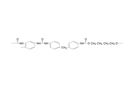 Urethane-urea segment copolymer