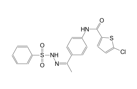 5-chloro-N-{4-[(1Z)-N-(phenylsulfonyl)ethanehydrazonoyl]phenyl}-2-thiophenecarboxamide