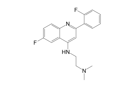 2-[[6-fluoro-2-(2-fluorophenyl)-4-quinolyl]amino]ethyl-dimethyl-amine