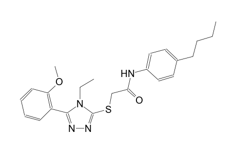 N-(4-butylphenyl)-2-{[4-ethyl-5-(2-methoxyphenyl)-4H-1,2,4-triazol-3-yl]sulfanyl}acetamide