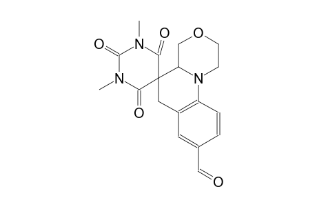 1',3'-dimethyl-2',4',6'-trioxo-2,2',3',4,4a,4',6,6'-octahydro-1H,1'H-spiro[[1,4]oxazino[4,3-a]quinoline-5,5'-pyrimidine]-8-carbaldehyde