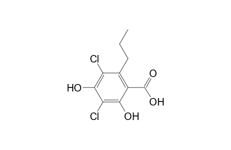 3,5-Dichloro-2,4-dihydroxy-6-propylbenzoic acid