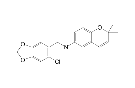N-(2-CHLORO-4,5-METHYLENEDIOXYBENZYL)-2,2-DIMETHYL-6-CHROMENYLAMINE