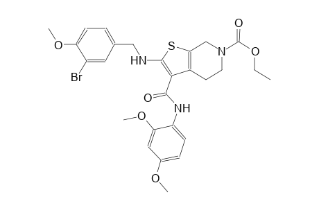 thieno[2,3-c]pyridine-6(5H)-carboxylic acid, 2-[[(3-bromo-4-methoxyphenyl)methyl]amino]-3-[[(2,4-dimethoxyphenyl)amino]carbonyl]-4,7-dihydro-, ethyl ester