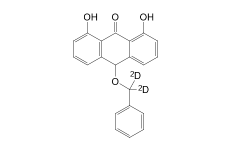 10-(.alpha.,.alpha.-Dideuterio-benzyloxy)-1,8-dihydroxy-9(10H)-anthracenone