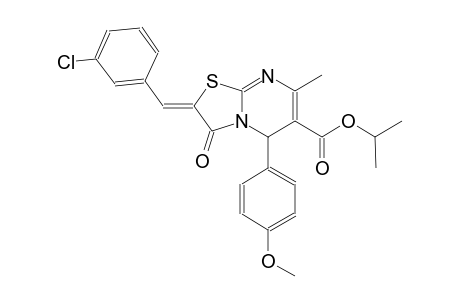 isopropyl (2Z)-2-(3-chlorobenzylidene)-5-(4-methoxyphenyl)-7-methyl-3-oxo-2,3-dihydro-5H-[1,3]thiazolo[3,2-a]pyrimidine-6-carboxylate