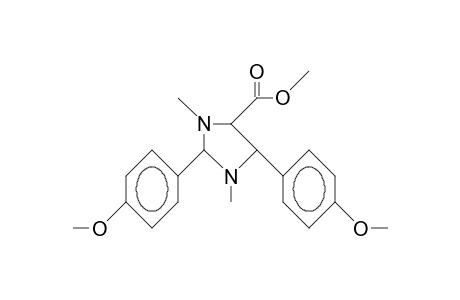 2,5-Bis(4-methoxy-phenyl)-1,3-dimethylimidazoline-4-carboxylic acid, methyl ester