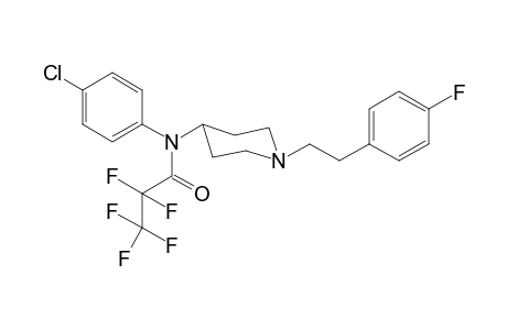 N-(4-Chlorophenyl)-2,2,3,3,3-pentafluoro-N-(1-[2-(4-fluorophenyl)ethyl]piperidin-4-yl)propanamide