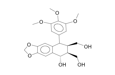 1-HYDROXY-2,3-DIHYROXYMETHYL-6,7-METHYLENDIOXY-4-(3,4,5-TRIMETHOXYPHENYL)-TETRAHYDRONAPHTHALENE
