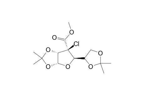 (3S)-3-CHLORO-3-DEOXY-1,2:5,6-DI-O-ISOPROPYLIDENE-3-C-METHOXYCARBONYL-ALPHA-D-ARABINO-HEXOSE