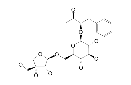 EVERLASTOSIDE-J;(2R,3R)-1-PHENYL-2,3-BUTANEDIOL-3-O-BETA-D-APIOFURANOSYL-(1->6)-BETA-D-GLUCOPYRANOSIDE