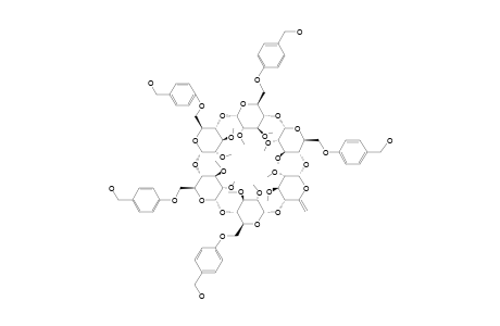 6A-DEOXY-5A,6A-DIDEHYDRO-2A,2B,2C,2D,2E,2F,3A,3B,3C,3D,3E,3F-DODECA-O-METHYL-6B,6C,6D,6E,6F-PENTA-O-(4-HYDROXYMETHYLPHENYL)-ALPHA-CYCLODEXTRIN