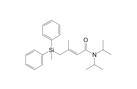 (E)-N,N-Diisopropyl-3-methyl-4-[(methyldiphenyl)silyl]-2-butenamide
