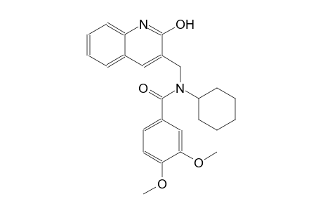N-cyclohexyl-N-[(2-hydroxy-3-quinolinyl)methyl]-3,4-dimethoxybenzamide