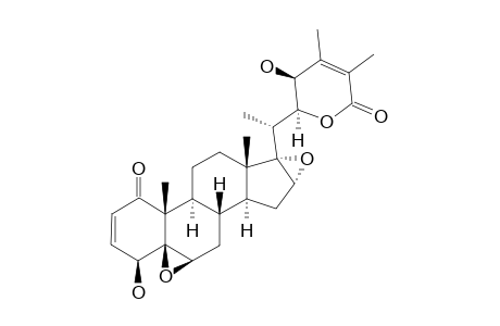 23-HYDROXYTUBOCAPSANOLIDE_A;5-BETA,6-BETA:16-ALPHA,17-ALPHA-DIEPOXY-4-BETA,23-DIHYDROXY-1-OXO-WITHA-2,24-DIENOLIDE