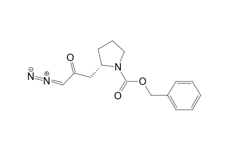 1-Pyrrolidinecarboxylic acid, 2-(3-diazo-2-oxopropyl)-, phenylmethyl ester, (S)-