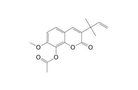 3-(1,1-Dimethylallyl)-8-hydroxy-7-methoxycoumarin, ac derivative