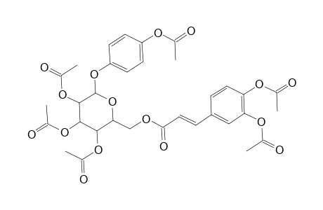 .beta.-D-Glucopyranoside, 4-(acetyloxy)phenyl, 2,3,4-triacetate 6-[3-[3,4-bis(acetyloxy)phenyl]-2-propenoate]