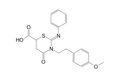 (2Z)-3-[2-(4-methoxyphenyl)ethyl]-4-oxo-2-(phenylimino)tetrahydro-2H-1,3-thiazine-6-carboxylic acid