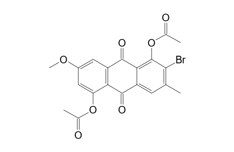 (5-acetoxy-6-bromo-3-methoxy-7-methyl-9,10-dioxo-1-anthryl) acetate