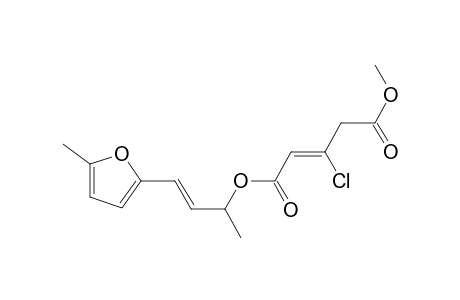 4-(5-Methyl-2-furyl)but-3-en-2-yl 3-chloro-4-methoxycarbonylbut-2-enoate
