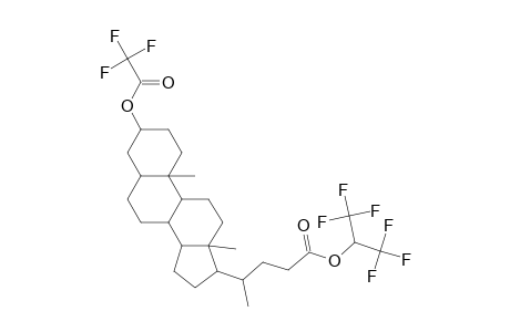 Hexafluoroisopropyl 3.beta.-trifluoroacetoxy-5.alpha.-cholan-24-oate