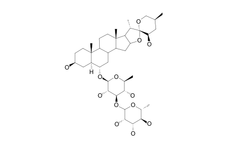 TORVOSIDE-C;NEOSOLASPIGENIN-6-O-[ALPHA-L-RHAMNOPYRANOSYL-(1->3)-BETA-D-QUINOVOPYRANOSIDE]