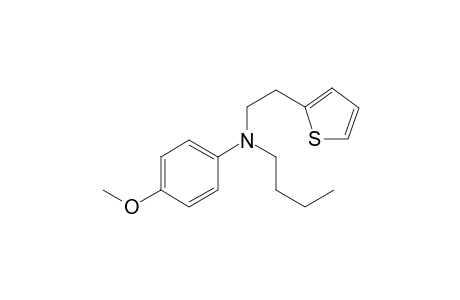 N-Butyl-4-methoxy-N-[2-(thiophen-2-yl)ethyl]aniline