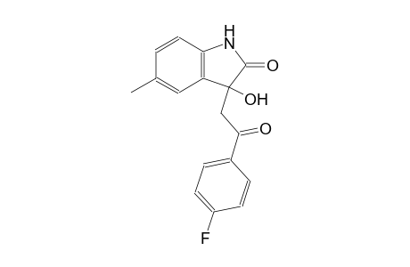 3-[2-(4-fluorophenyl)-2-oxoethyl]-3-hydroxy-5-methyl-1,3-dihydro-2H-indol-2-one