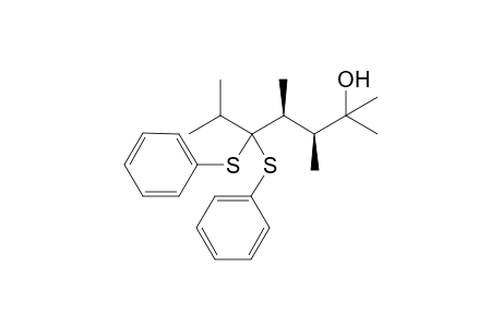 (3S,4S)-2,3,4,6-Tetramethyl-5,5-bis-phenylsulfanyl-heptan-2-ol