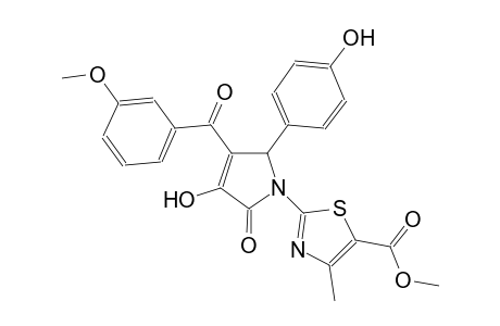 methyl 2-[3-hydroxy-5-(4-hydroxyphenyl)-4-(3-methoxybenzoyl)-2-oxo-2,5-dihydro-1H-pyrrol-1-yl]-4-methyl-1,3-thiazole-5-carboxylate