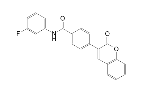 N-(3-fluorophenyl)-4-(2-oxo-2H-chromen-3-yl)benzamide
