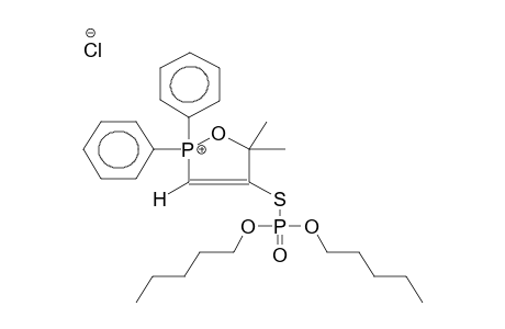 2,2-DIPHENYL-4-DIPENTYLOXYPHOSPHORYLTHIO-5,5-DIMETHYL-1,2-OXAPHOSPHOLANIUM CHLORIDE