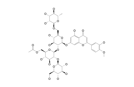 DIASMETIN-7-O-BETA-D-GLUCOPYRANOSYL-(1->2)-6-O-ACETYL-BETA-D-GLUCOPYRANOSYL-(1->2)-[ALPHA-L-RHAMNOPYRANOSYL-(1->6)]-BETA-D-GLUCOPYRANOSIDE